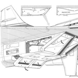 Aerospatiale Concorde Modified Intakes Cutaway Drawing