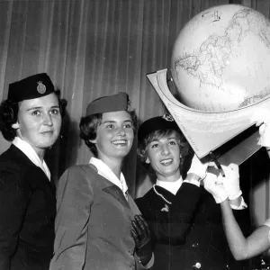 Air France Hostess gets Miss Kilomtre 1960