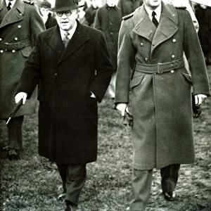 Air Minister Sir Kingsley Wood with Air Cief Marshall Sir Cyril Newall Chief of the Air Staff (1937-40) at Hendon RAF May 1938