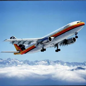 Airbus A300 ascends above the clouds