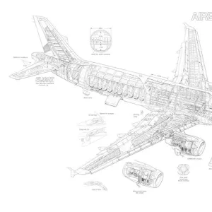 Airbus A321-100 Cutaway Drawing