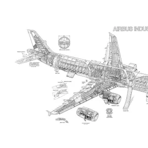 Airbus A321 Cutaway Drawing