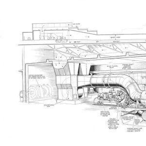 Alvis High Altitude Engine Test House Cutaway Drawing