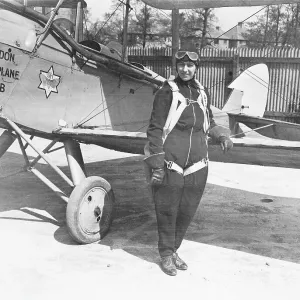 Amy Johnson with DH60