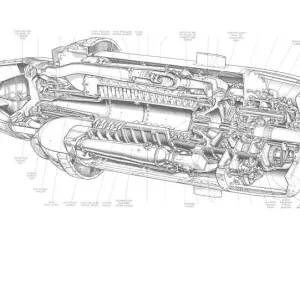 Armstrong Siddeley Python Cutaway Drawing