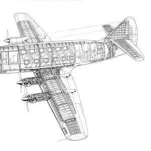 Armstrong Whitworth AW55 Apollo Cutaway Drawing