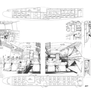 Armstrong Whitworth Ensign - Cockpit & Interior Detail Cutaway Drawing