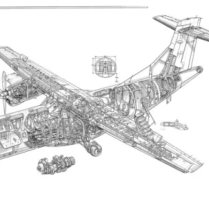 ATR 42 Cutaway Drawing