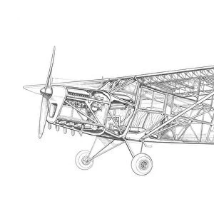 Auster Taylorcraft 111 Cutaway Drawing