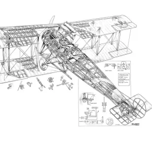 Avro 504K Cutaway Drawing