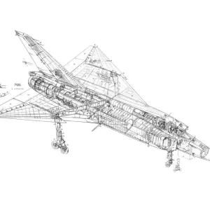 Avro Canada CF-105 Arrow Cutaway Drawing