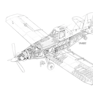 Ayres Turbo Thrush Cutaway Drawing