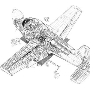 BAC Jet Provost T5 Cutaway Drawing