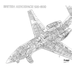 BAe 125-800 Cutaway Poster