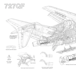 Bae 727QF Cutaway Drawing