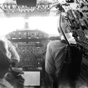 BAe Concorde Cockpit - on timed event from Paris to Boston 1974