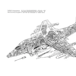 BAe Harrier GR7 Cutaway Drawing