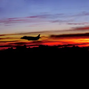 BAe Harrier sunset