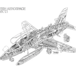 BAe Hawk T1 Cutaway Drawing