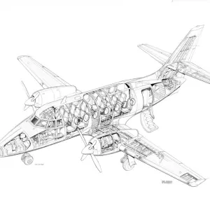 BAe Jetstream 31 Cutaway Drawing