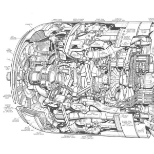 Bayerische Moteren Werke BMW 801A Cutaway Drawing