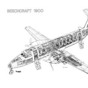 Beechcraft 1900 Cutaway Drawing