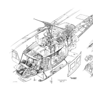 Bell 212 Cutaway Poster