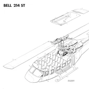 Bell 214 st Cutaway Drawing