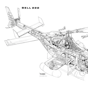 Bell 222 Cutaway Drawing