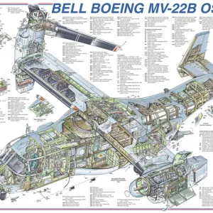 Bell Boeing MV-22B Osprey Cutaway Poster