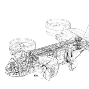 Bell X22A Cutaway Drawing