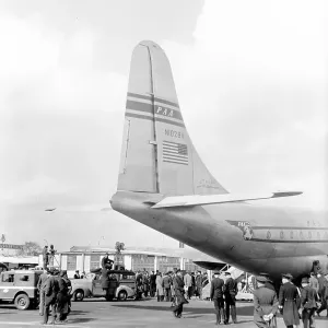 Boeing 377 Stratocruiser Pan-Am N1028V Heathrow 1949 (c) The Flight Collection Not to be reproduced without permission Boeing 377 Stratocruiser Pan-Am N1028V Heathrow 1949 (c) The Flight Collection Not to be reproduced without permission