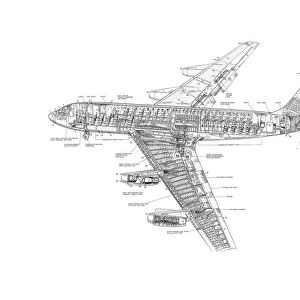 Boeing 707-120 Cutaway Drawing