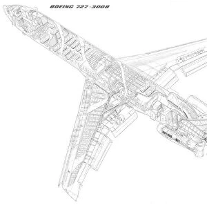 Boeing 727-300B Cutaway Drawing