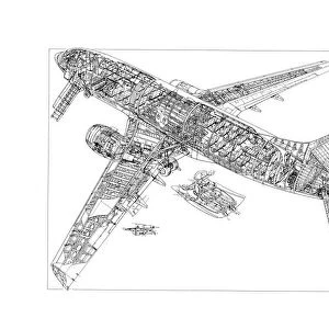 Boeing 737-700 Cutaway Drawing