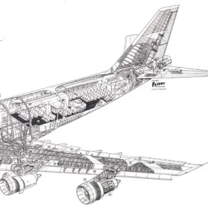 Boeing 747-100 cutaway drawing