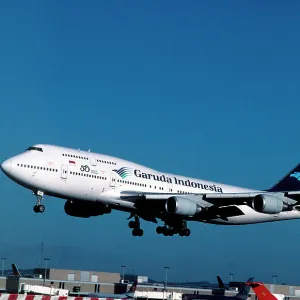 Boeing 747-400 Garuda indonesia PK-GSH 1999 Gatwick (c) Shaw