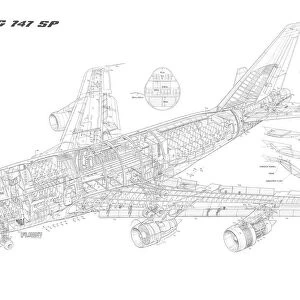 Boeing 747 SP Cutaway Drawing