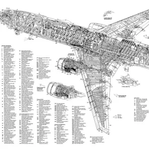 Boeing 777-300 Cutaway Poster