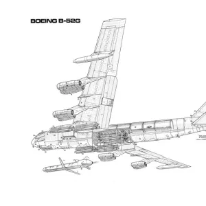 Boeing B52G Stratofortress Cutaway Drawing