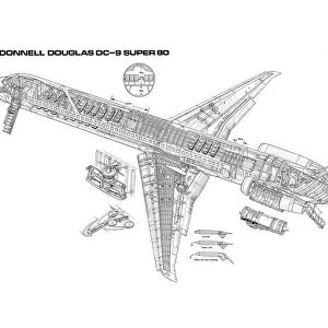 Boeing DC-9 Super 80 Cutaway Drawing