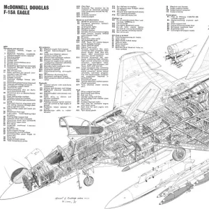 Boeing F15A Eagle Cutaway Poster