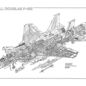 Boeing F15E Eagle Cutaway Drawing