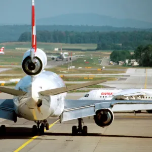 Boeing MD11 taxiing to runway