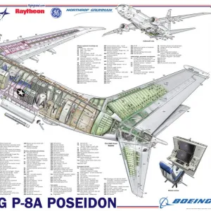 Boeing P-8A Poseidon cutaway poster