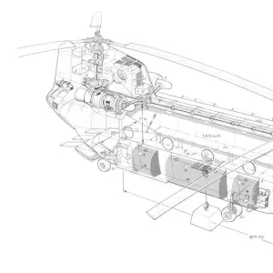 Boeing Vertol Chinook CH47C Cutaway Drawing