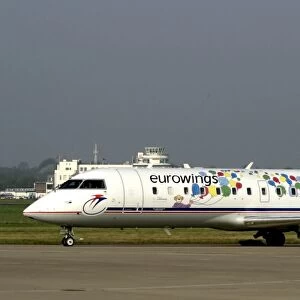 Bombardier CRJ200 Eurowings at Birmingham Airport UK