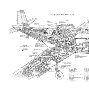 Boulton Paul Balliol Cutaway Drawing