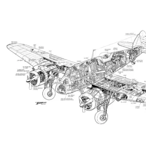 Bristol Beaufighter Cutaway Drawing