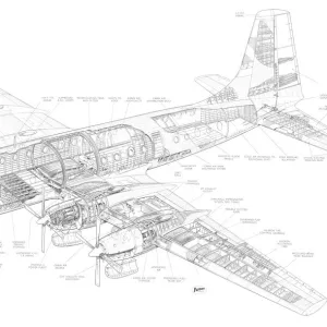 Bristol Britannia Freighter Cutaway Drawing